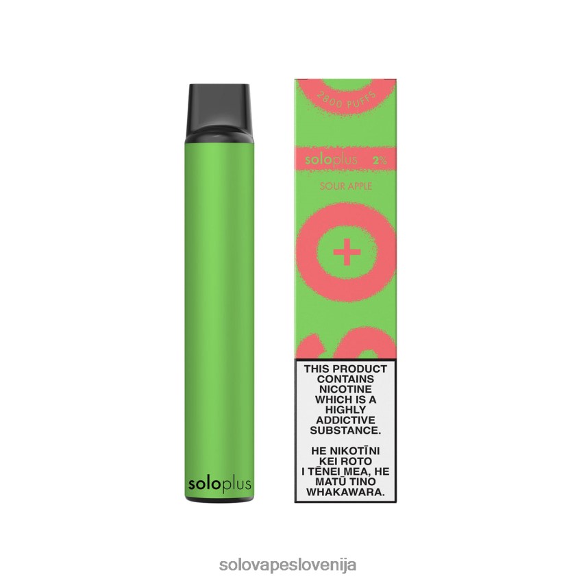 Solo Vape Slovenija - Solo Plus vape za enkratno uporabo kislo jabolko P4XF6830
